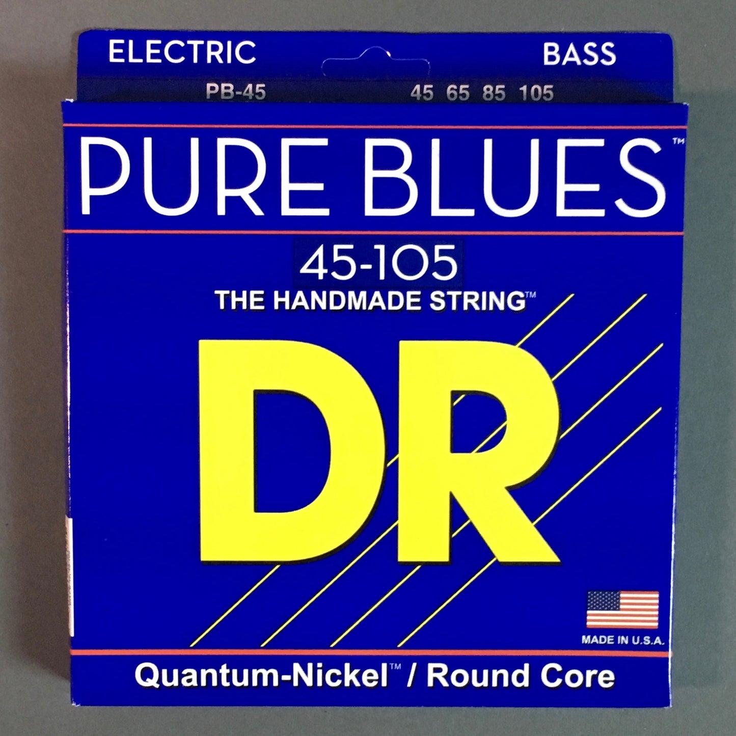 DR Strings PB-45 Pure Blues 45-105 Bass Guitar Strings, Quantum-Nickel / Round Core