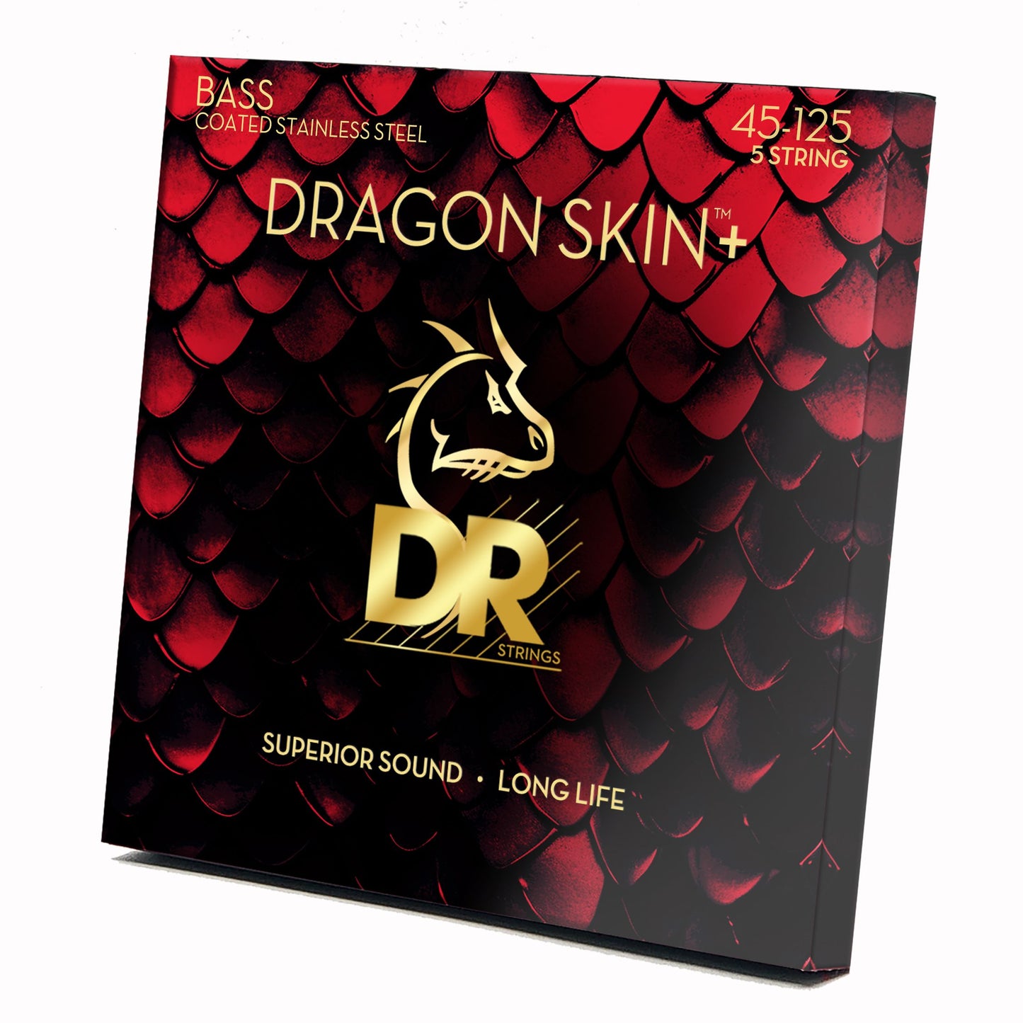 DR Strings DBS5-45 DRAGON SKIN+ Coated Stainless Steel Bass Strings 5 String Medium 45-125