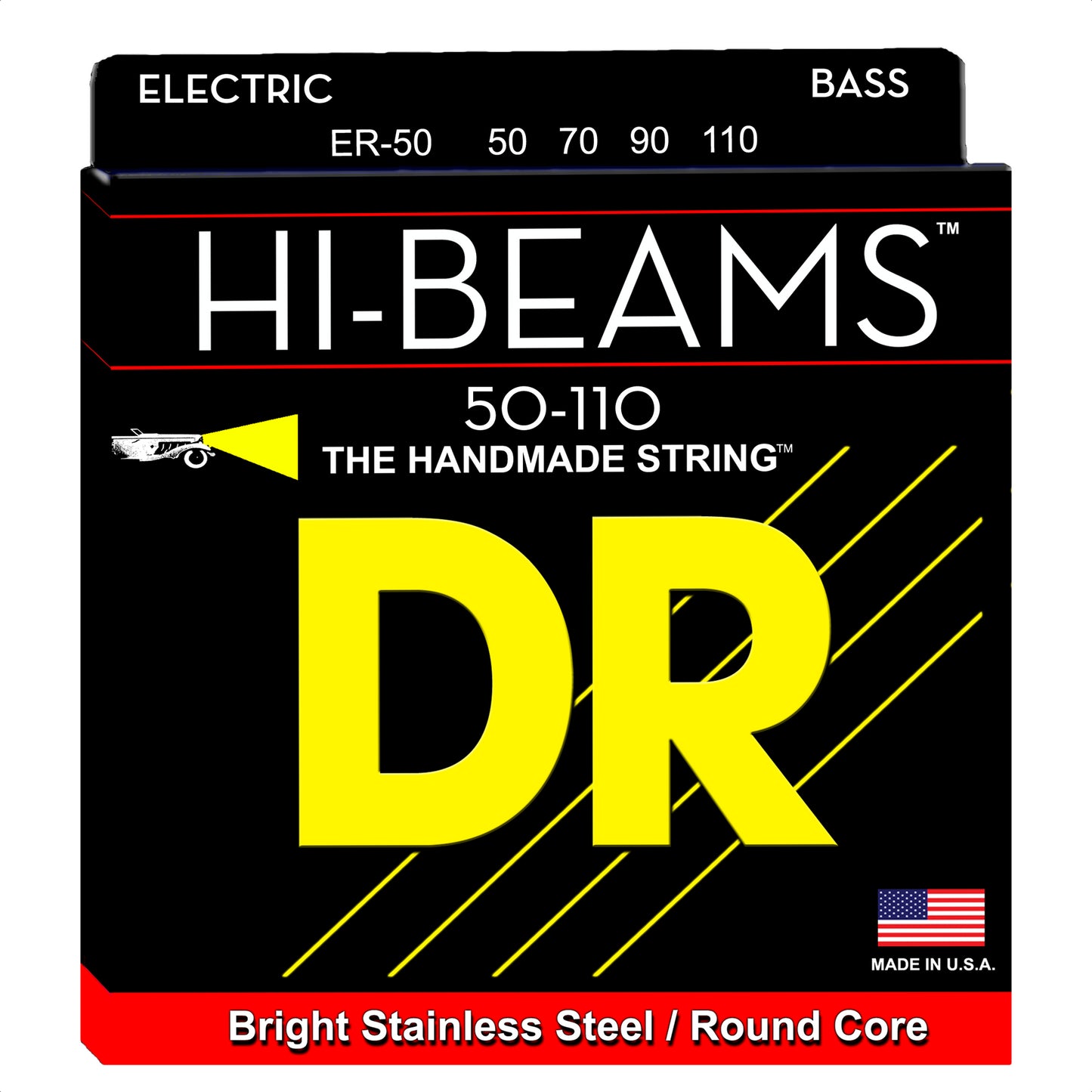 DR Strings ER-50 Heavy 4-String HI-BEAMS Stainless Steel Bass Strings