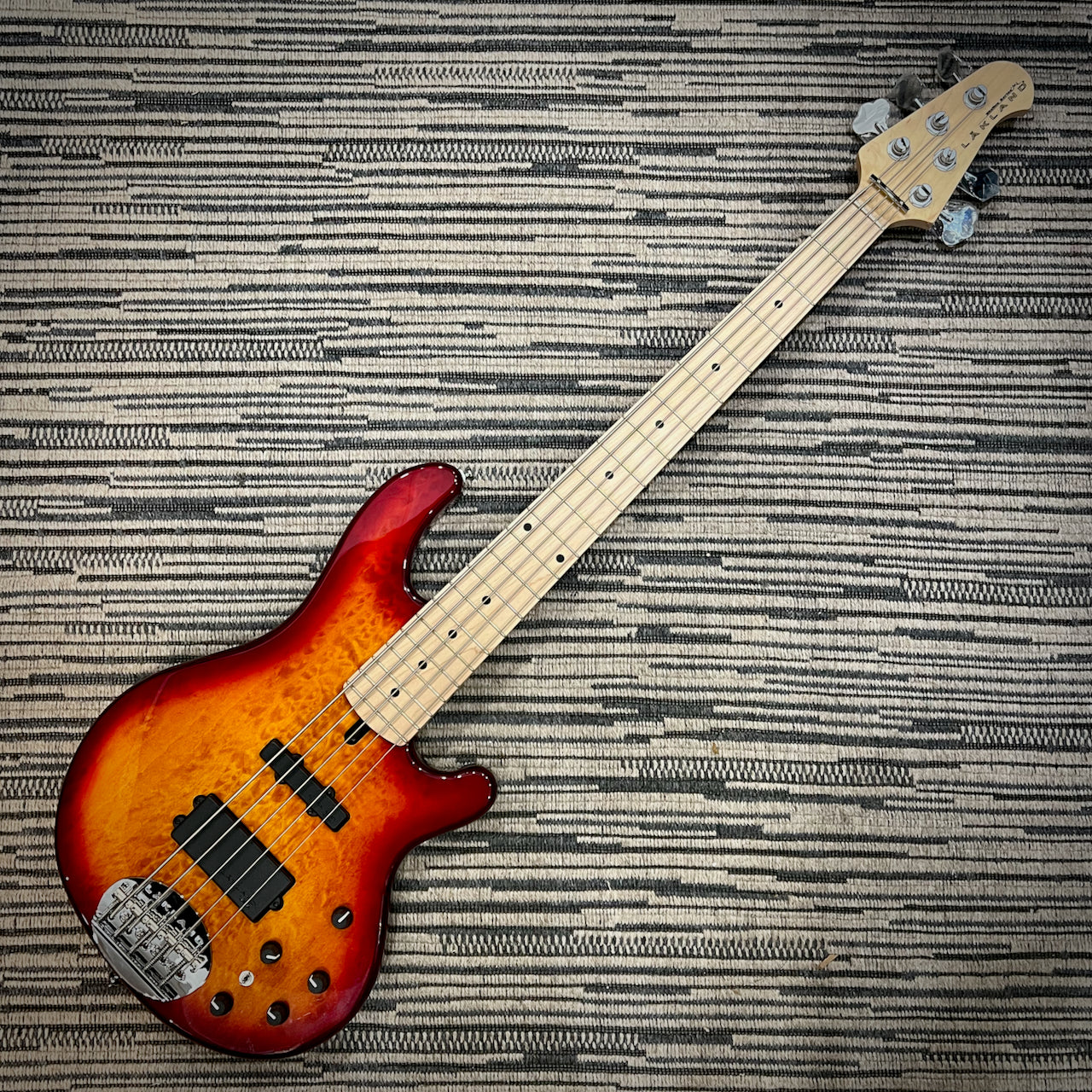 Lakland Skyline 55-02 Deluxe - Honey Burst W Quilted Flame Maple Top and Maple Fingerboard