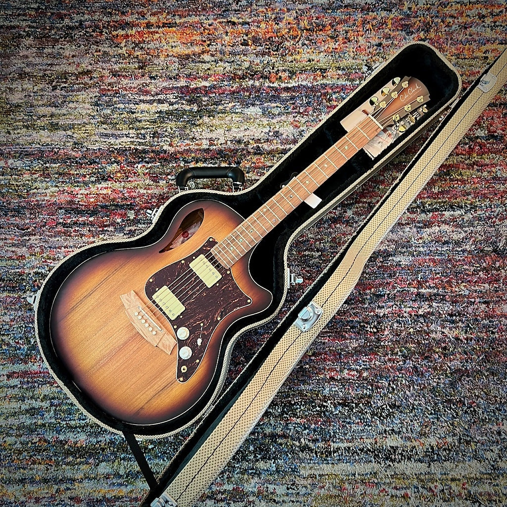 Cole Clark True Hybrid Thinline Acoustic-Electric Guitar, All AA Australian Blackwood, Cutaway, Balanced HH, Sunburst