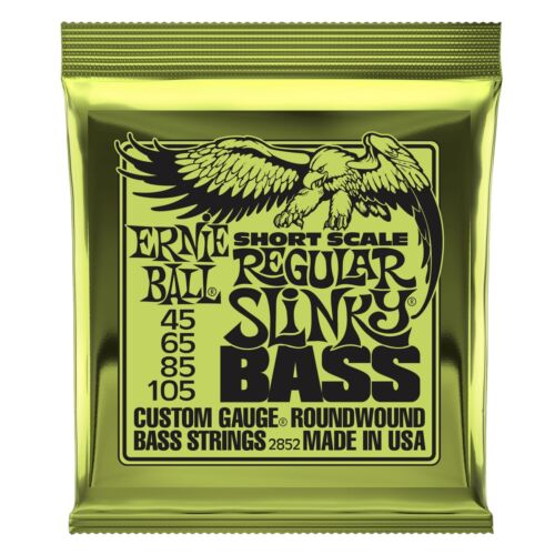 Ernie Ball 2852 Regular Slinky Nickel Wound Short Scale Bass Strings, 45-105
