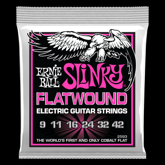 Ernie Ball Super Slinky Flatwound Guitar Strings, 9-42 (P02593)