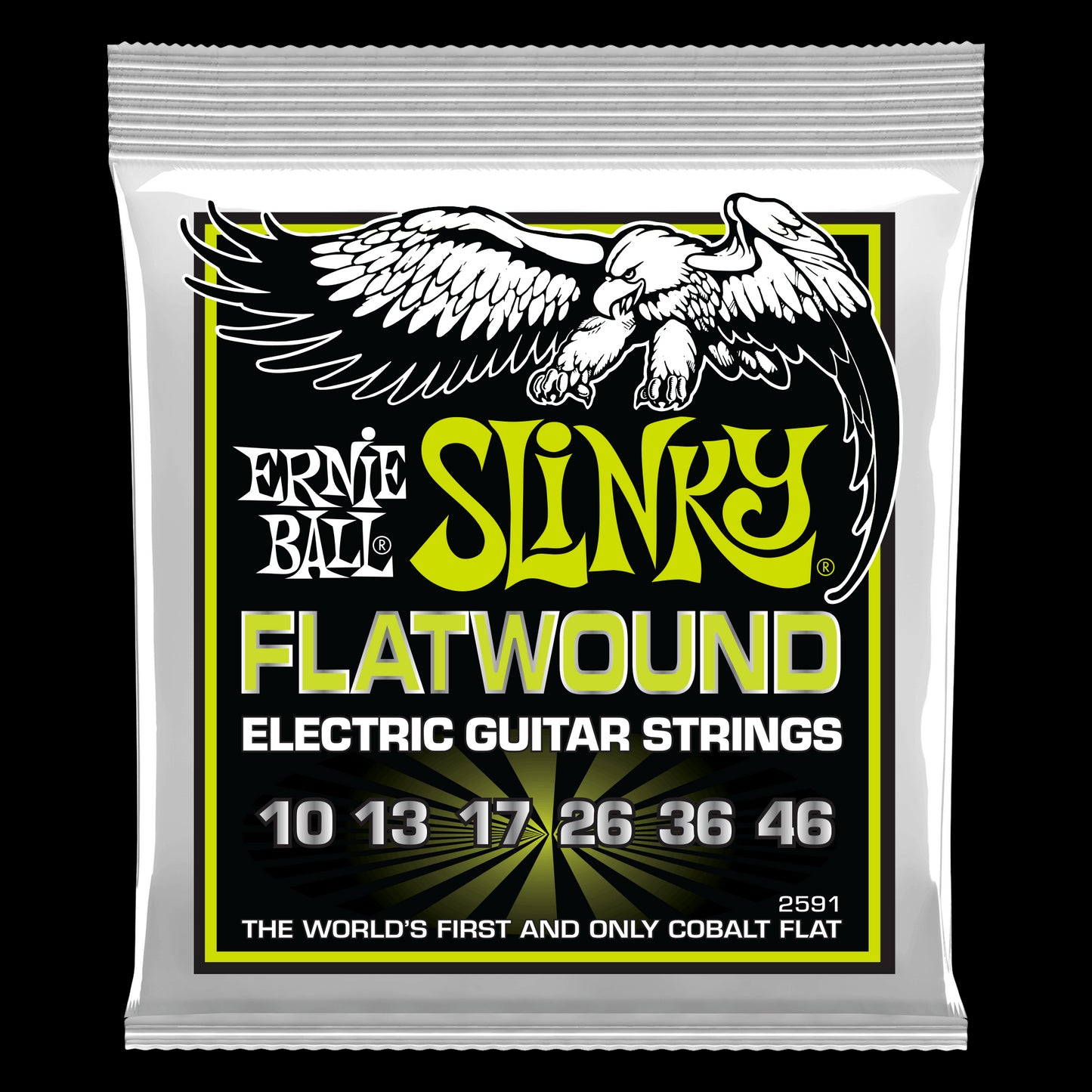 Ernie Ball Regular Slinky Flatwound Guitar Strings, 10-46 (P02591)