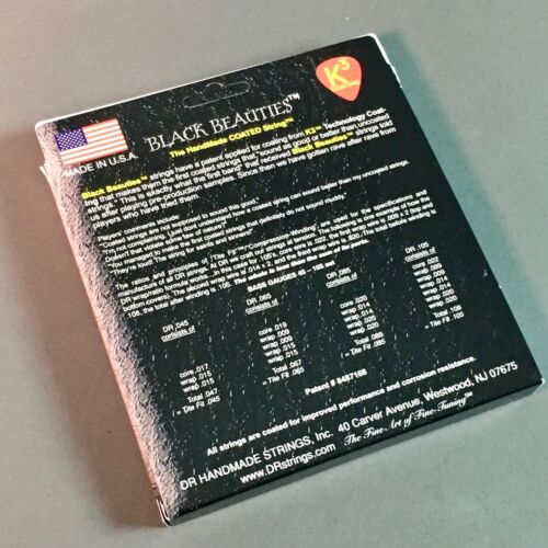 DR Strings BKB-45 Black Beauties (45-105) Electric Bass Strings / 4-String Medium