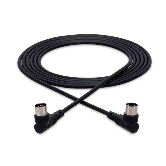 Hosa MID-310RR RIght-angle MIDI Cable, Right-angle 5-pin DIN to Same, 10 ft