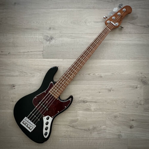 Sadowsky MetroExpress 21-Fret Vintage JJ 5-String Bass, Black High Polish, Morado Board (2023 Updated Model)