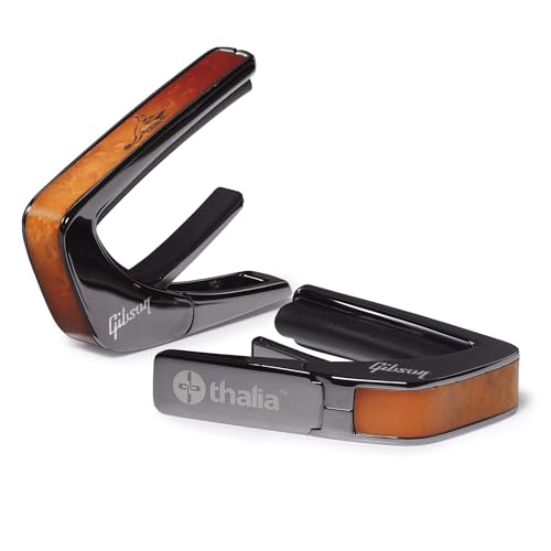 Thalia Guitar Capo - Gibson Officially Licensed (With Gibson Specific Fret Pads) (Gibson Hummingbird Sunburst, Black Chrome)