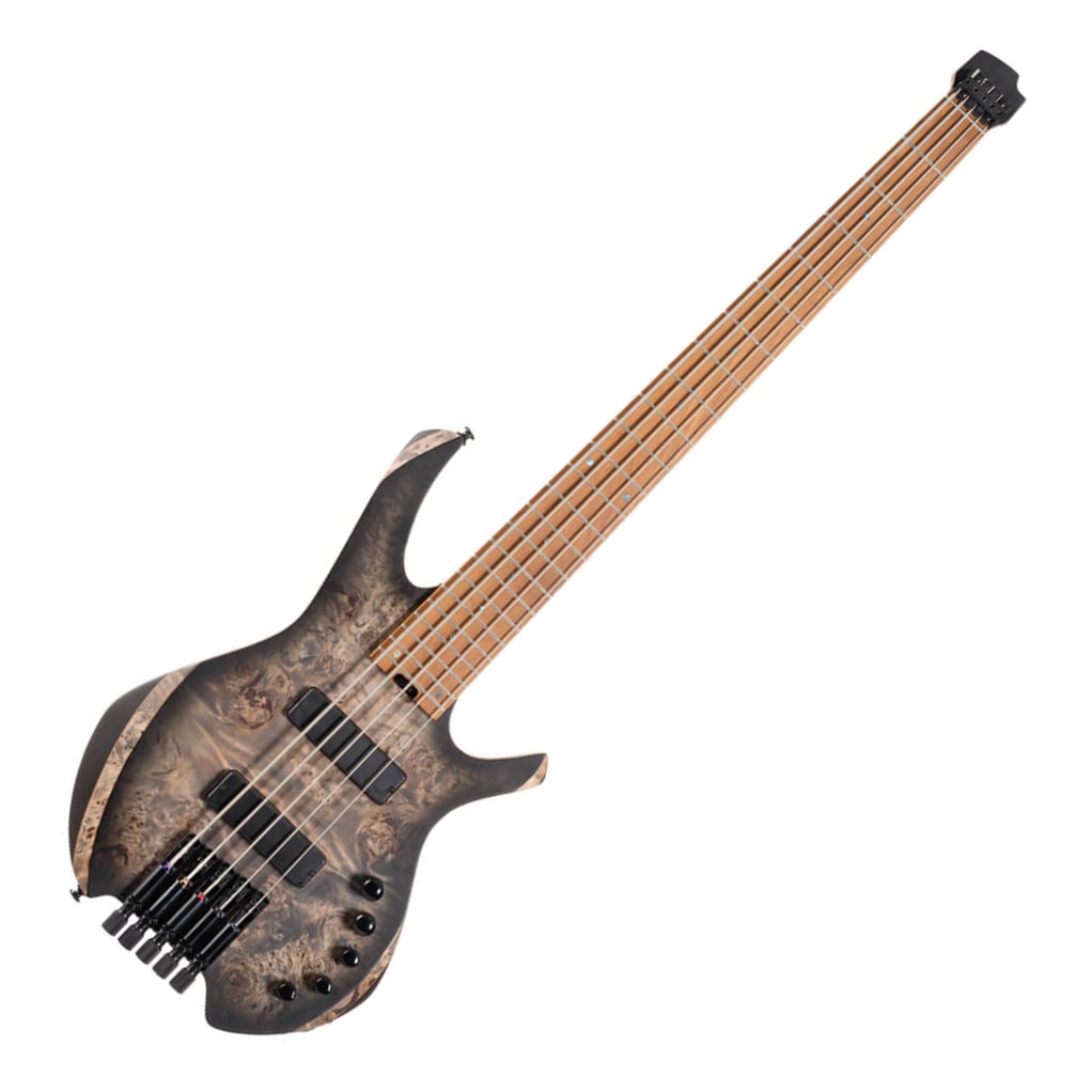 Cort Space 5, 5-String Headless Bass, Star Dust Black