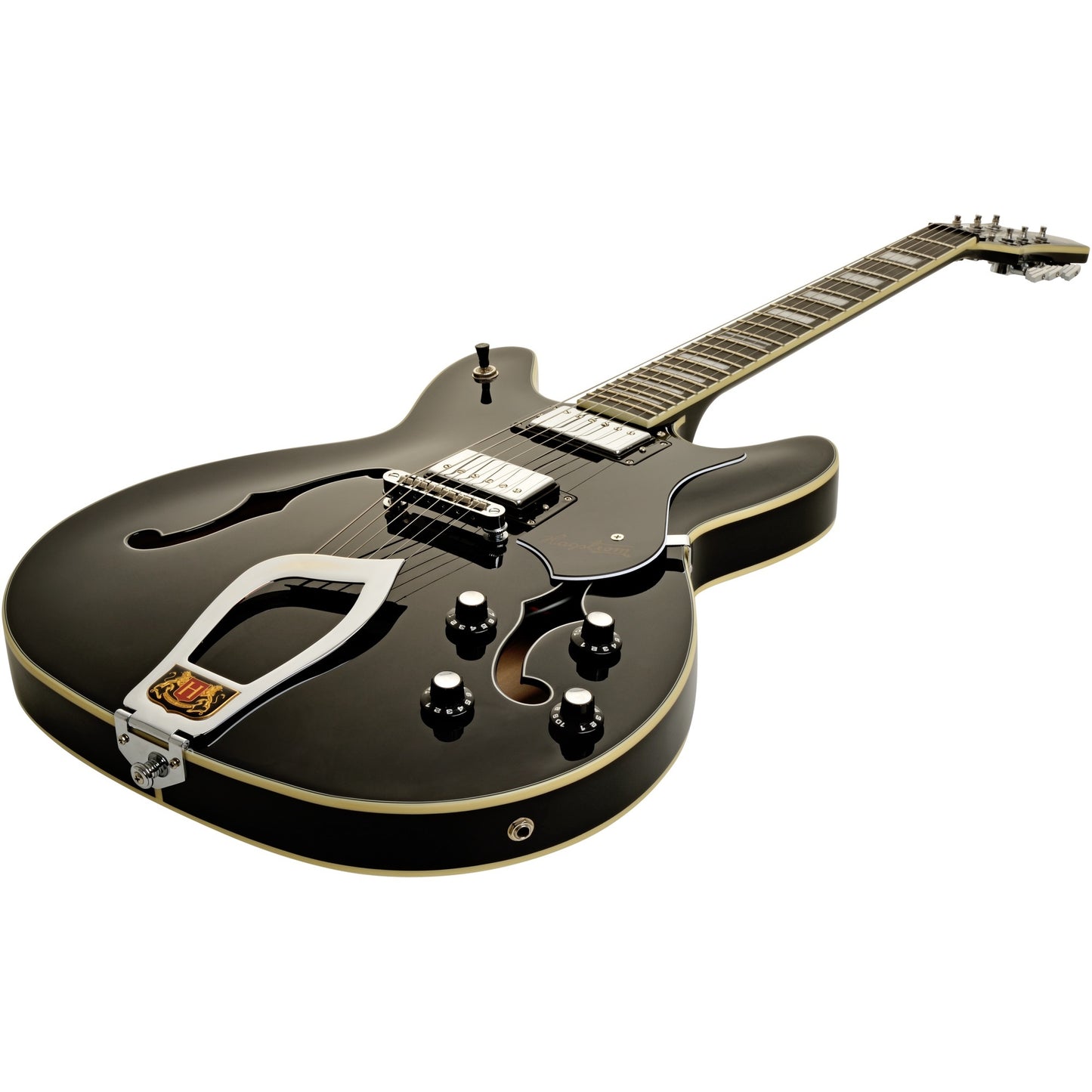 Hagstrom Viking, Black Gloss - Classic Semi-Hollow for Everything