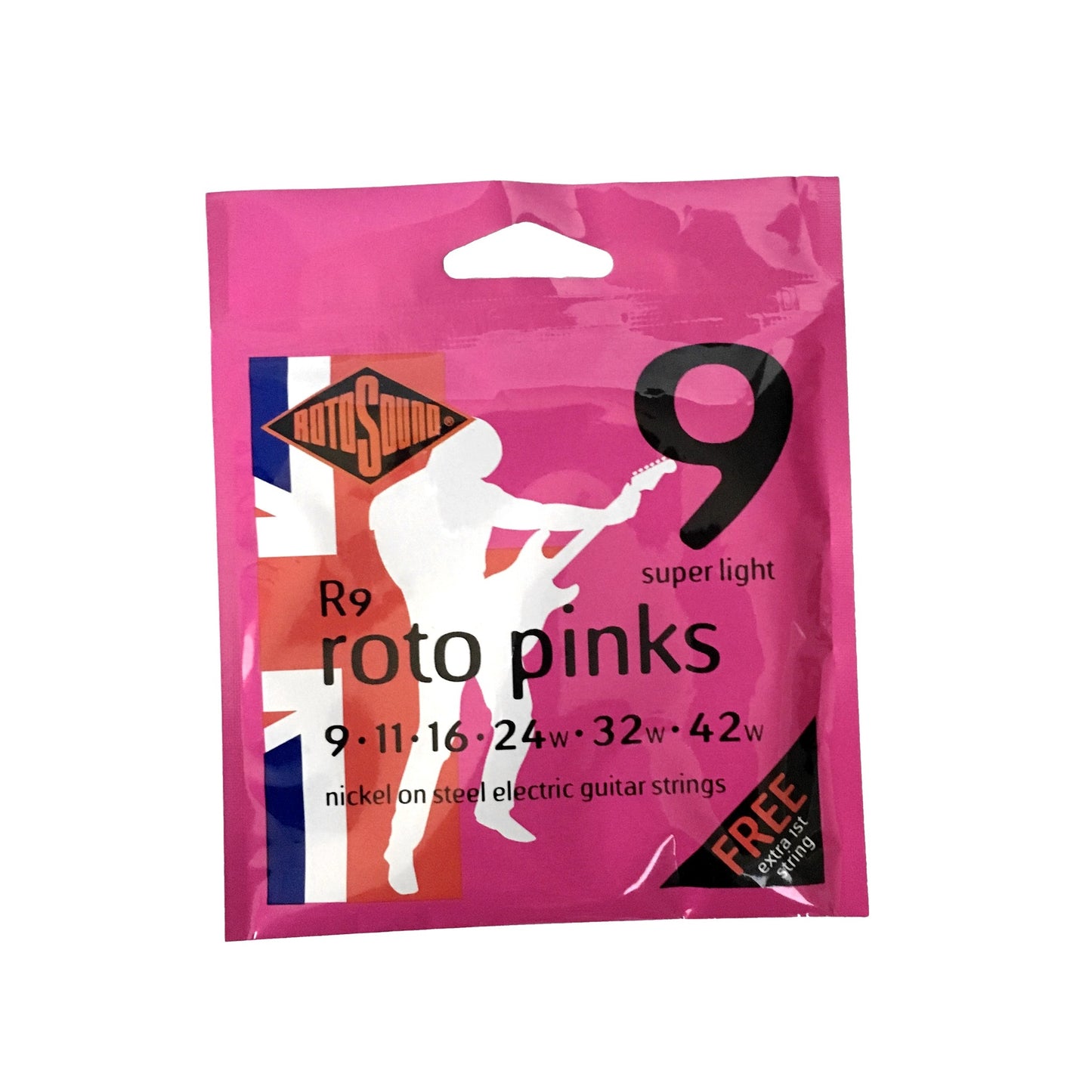 Rotosound 3x (three packs) Rotosound R9 Roto Pinks Nickel on Steel Electric Guitar Strings