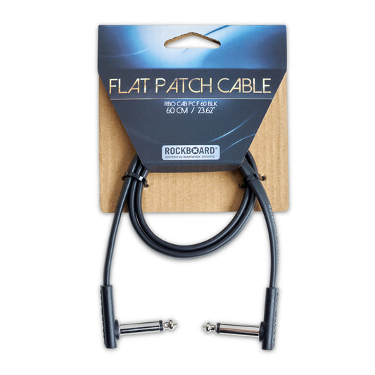 Rockboard Black Flat Patch Cable 1.96 ft / 60 cm / 23 5/8 in (RBO CAB PC F 60 BLK)