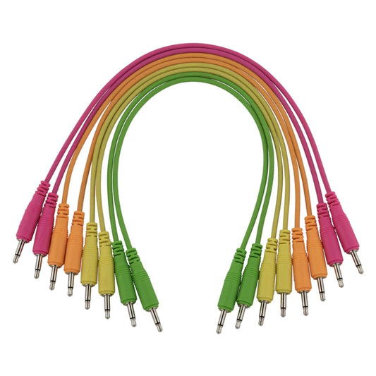 Pig Hog PP8X10 Modular Synth Patch Cable 8 Pack, 10 inch
