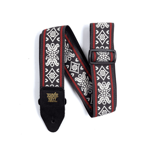 Ernie Ball Blackjack Red Jacquard Strap (P04669)