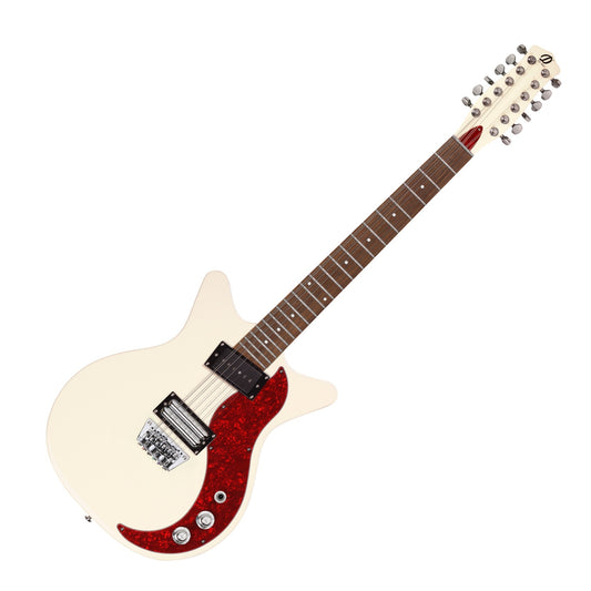 Danelectro 59X12 12-String Electric Guitar, Vintage Cream with Red Pearl Pickguard