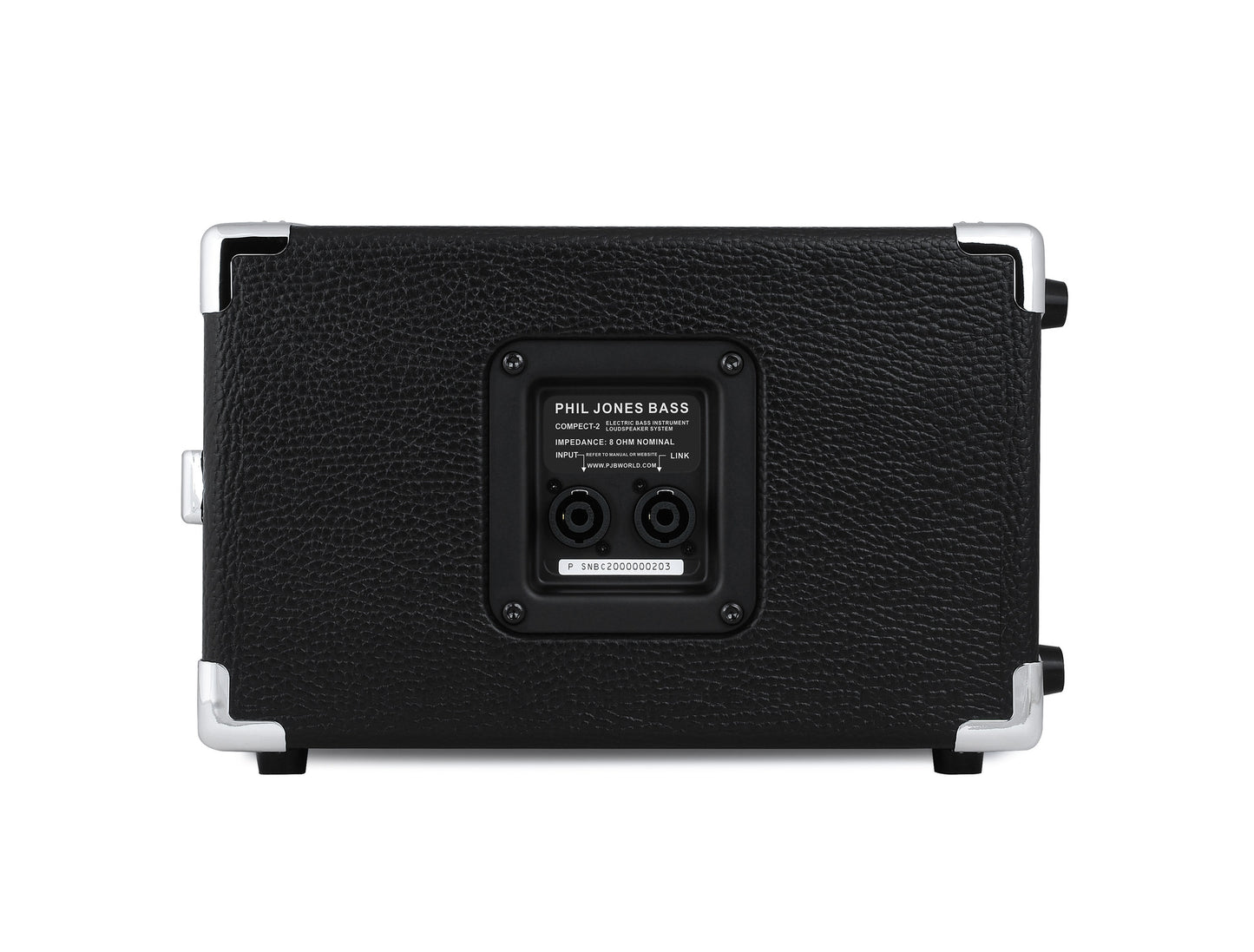 Phil Jones Bass C2-B Compact 2 200W 2 x 5" 8-ohm 40Hz-15KHz "Piranha" Series Bass Cabinet, Black