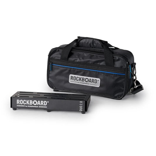 Rockboard DUO 2.0 (5 1/2" x 12 5/8") Pedalboard with Pro Gigbag