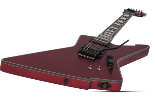 Schecter E-1 FR S Special Edition (3344), with Sustainiac Pickup, Satin Candy Apple Red, Carbon Fiber binding,