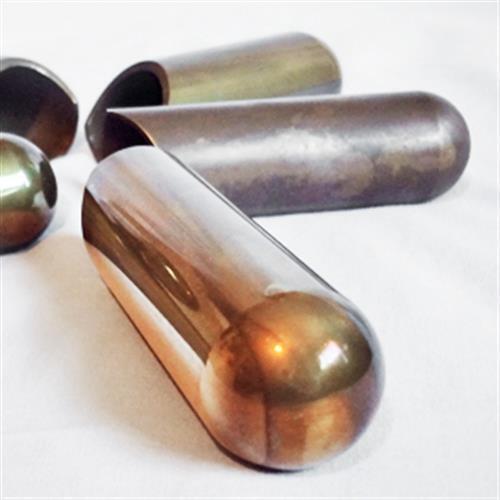 The Rock Slide - Small Aged Brass Balltip Slide, 17.5mm x 57mm - Ring Size 6-8