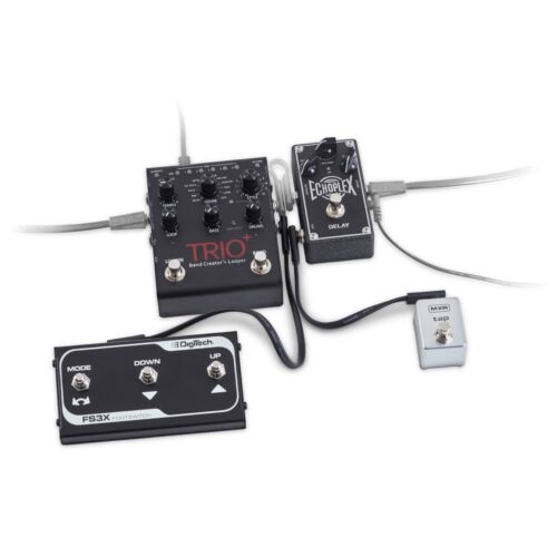 Rockboard Flat Patch TRS Cable, 60 cm / 23.62", Black, low profile, for switch & expression pedals