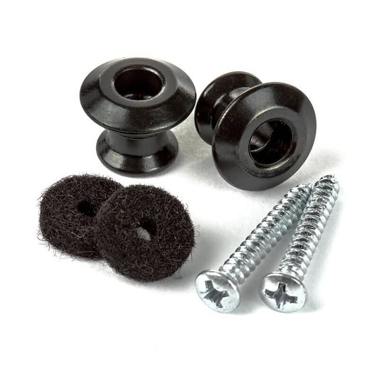 Dunlop 2PSLS033BK Straplok Dual Design Strap Button Set, Black