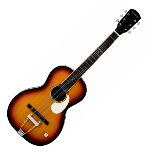 Orangewood Juniper Live Rubber Bridge Parlor Guitar with Rail Pickup, Sunburst