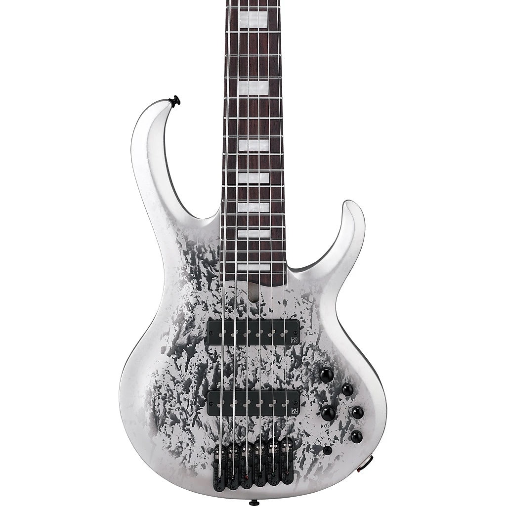 Ibanez 25th-anniversary BTB Standard 6-string Electric Bass Guitar - Silver Blizzard Matte (BTB25TH6SLM)