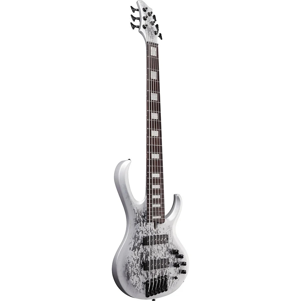 Ibanez 25th-anniversary BTB Standard 6-string Electric Bass Guitar - Silver Blizzard Matte (BTB25TH6SLM)