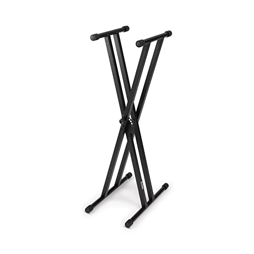On-Stage KS7191 Classic Double-X Keyboard Stand,Black