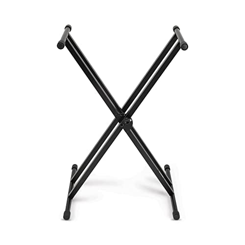 On-Stage KS7191 Classic Double-X Keyboard Stand,Black