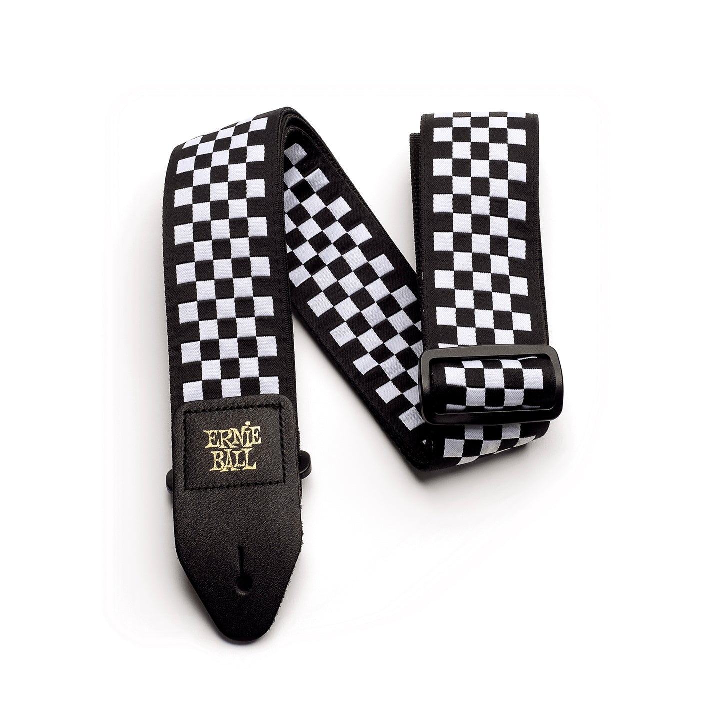 Ernie Ball Jacquard Guitar Strap, Black and White Checkered (P04149)