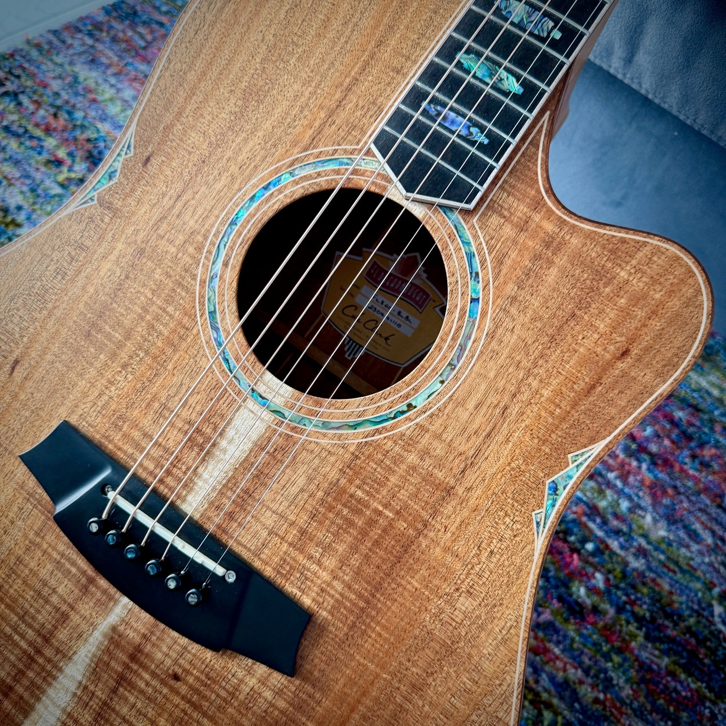 Cole Clark FL3EC-BLBL Acoustic Guitar - FL Dreadnought, Australian Blackwood Face, back & sides, cutaway Ebony fretboard and bridge