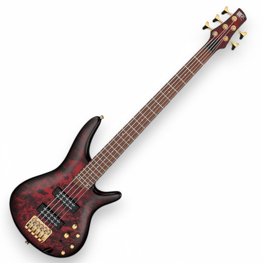 Ibanez SR305EDX Standard 5-String Electric Bass Guitar with PowerSpan Dual Coil Pickups (Wine Red Frozen Matte)