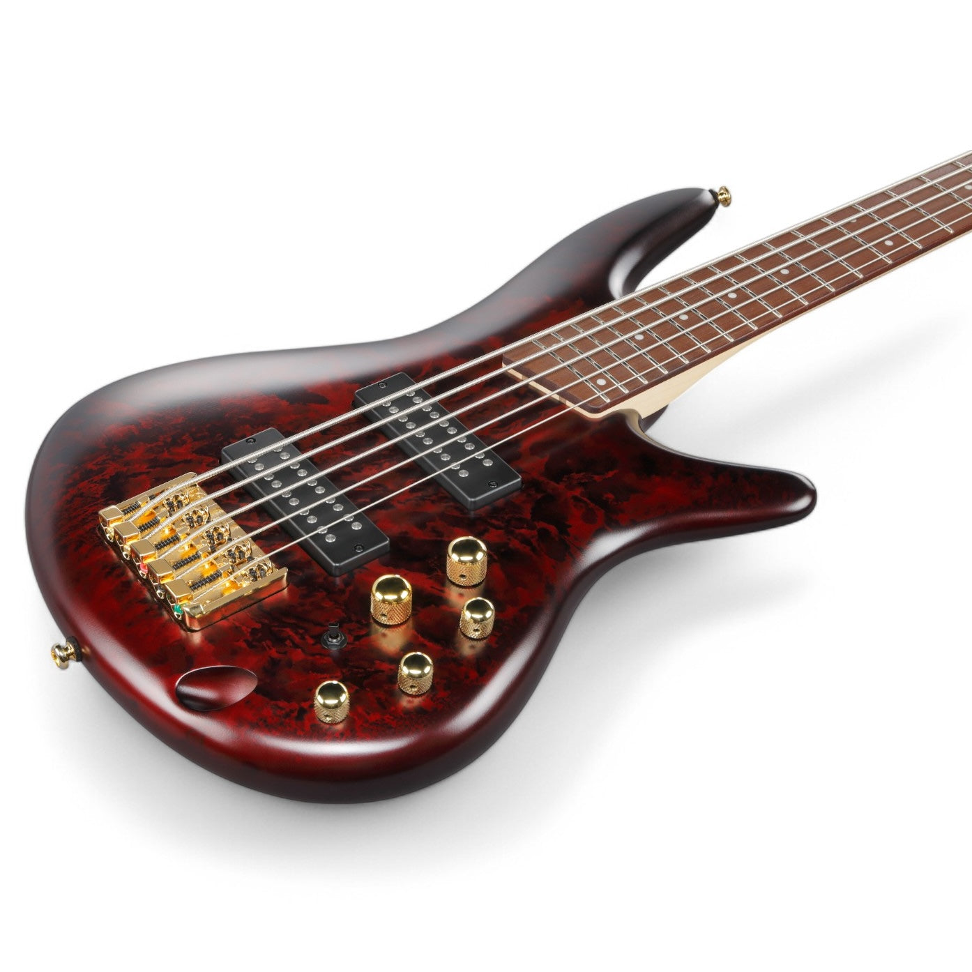 Ibanez SR305EDX Standard 5-String Electric Bass Guitar with PowerSpan Dual Coil Pickups (Wine Red Frozen Matte)