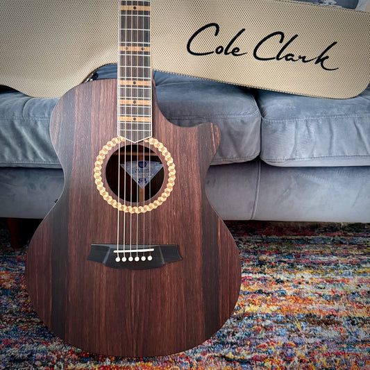 Cole Clark Studio Recording Deluxe Grand Auditorium, Rosewood Face Back & Sides, Ebony Fretboard & Bridge (CCSRDLXANEC-RRE)