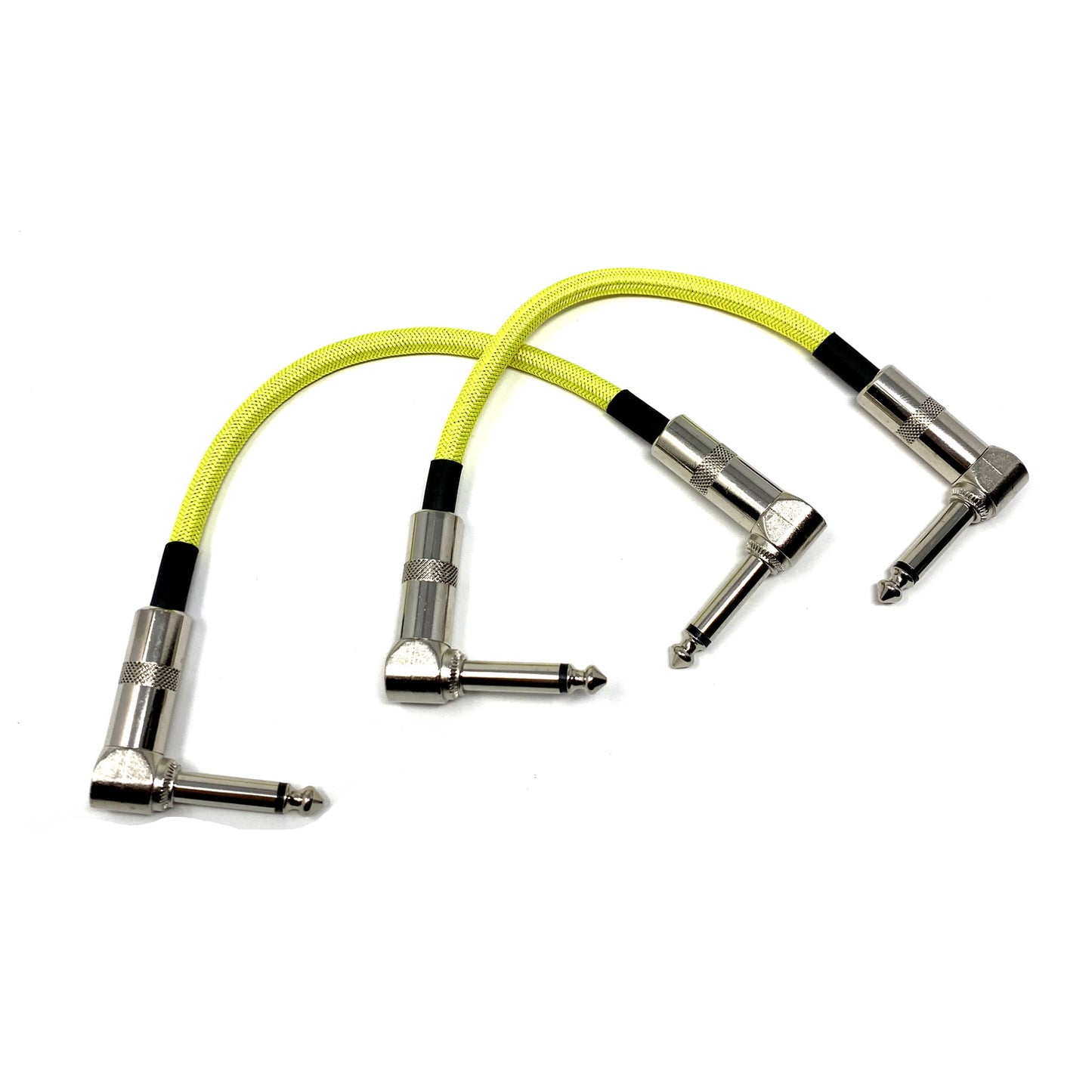 Strukture Hi-Viz Neon Yellow Woven 6" Patch Cables, Set of Two (2)