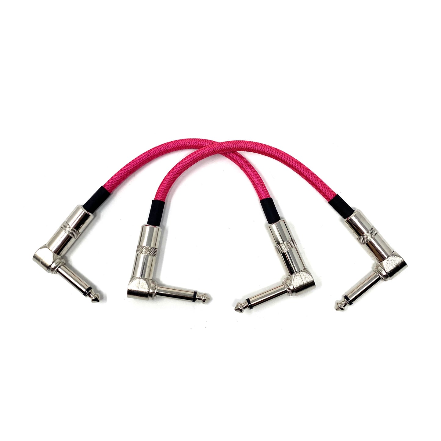 Strukture Hi-Viz Neon Pink Woven 6" Patch Cables, Set of Two (2)