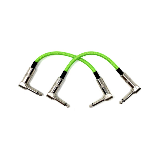 Strukture Hi-Viz Neon Green Woven 6" Patch Cables, Set of Two (2)