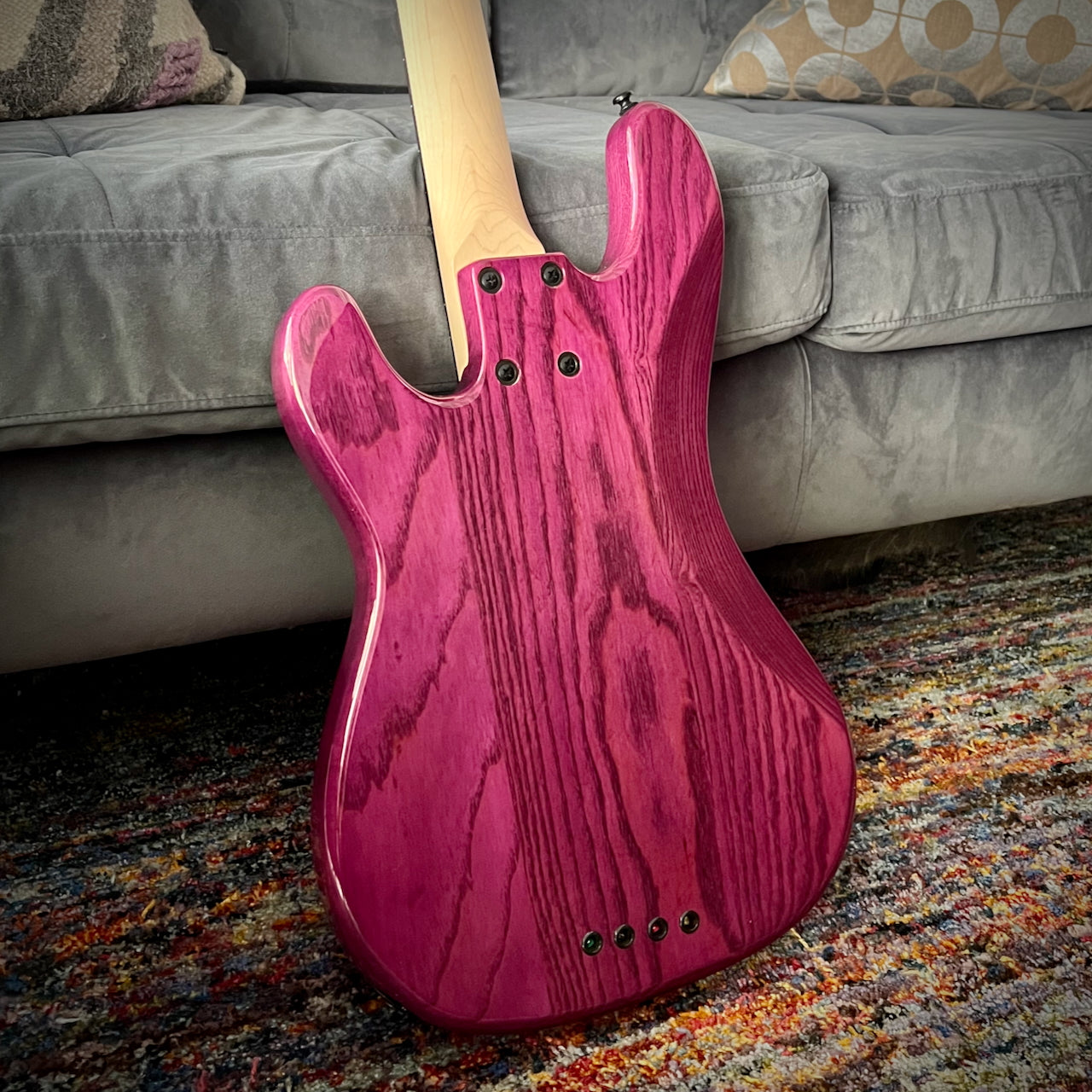 Lakland Skyline 44-64 GZ Geezer Butler Signature 4-String Bass Guitar - Translucent Purple, Black Anodized PG, EMG P/J Pickups [USED-MINT]