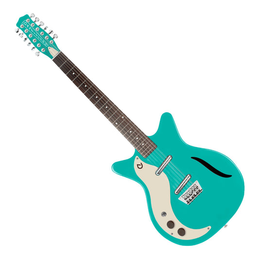 Danelectro 59 Vintage 12 String Lefty Electric Guitar, Dark Aqua