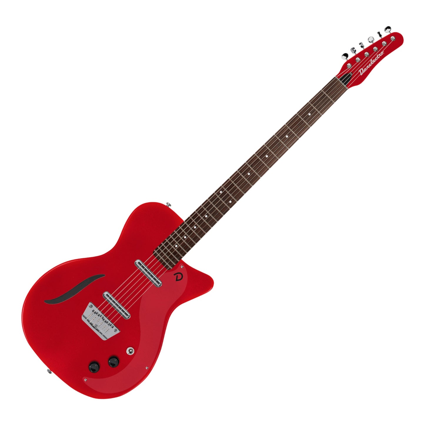 Danelectro 56 Vintage Baritone Electric Guitar, Metallic Red