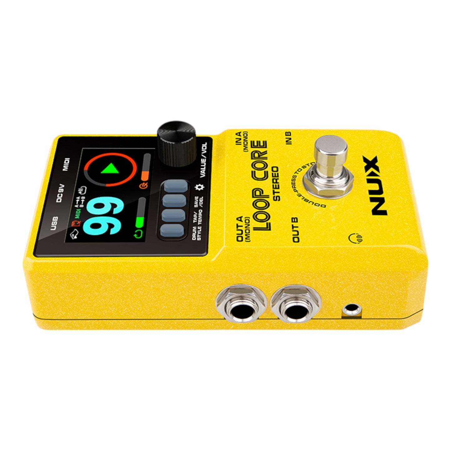 NUX Loop Core Stereo Looper Pedal with MIDI and Drum Patterns