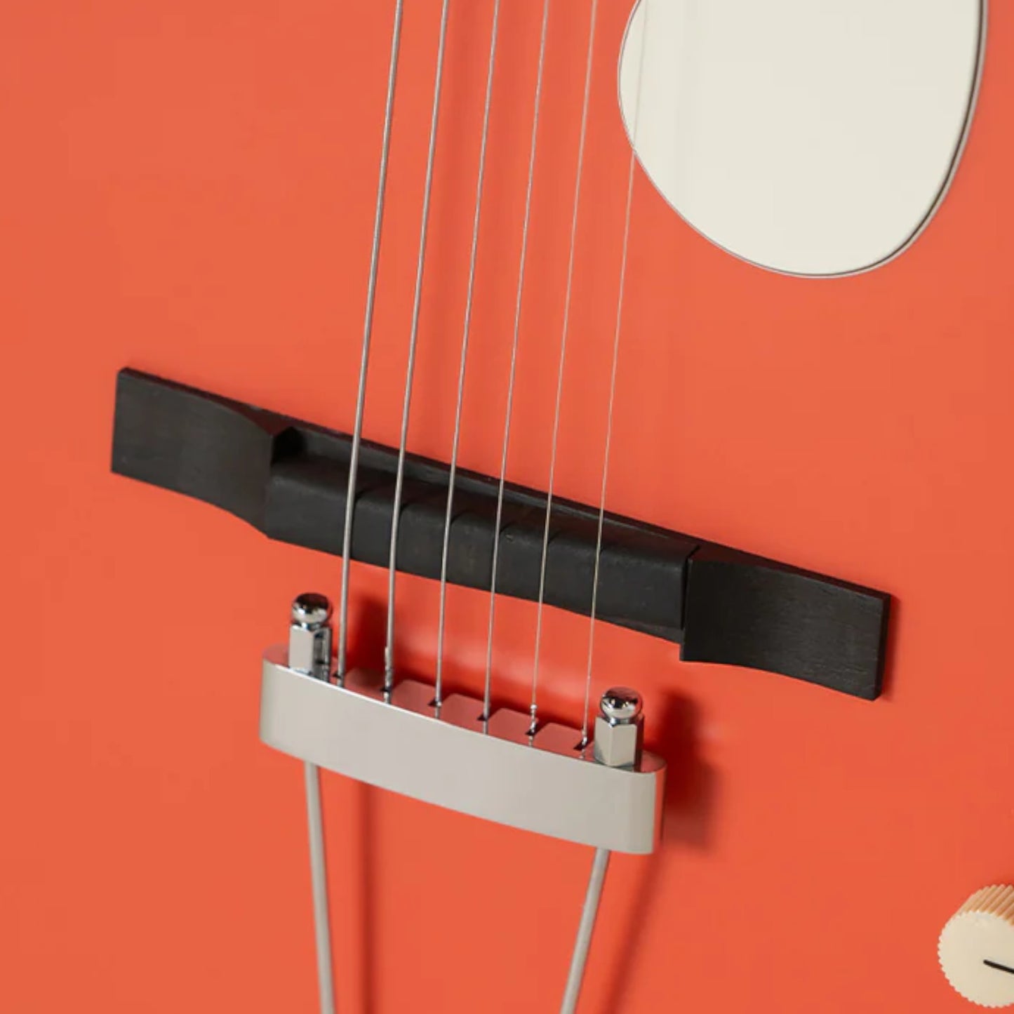 Orangewood OW-JUNIPER-S-GRD-L Juniper Live Rubber Bridge Parlor Guitar with Rail Pickup, Guava Red