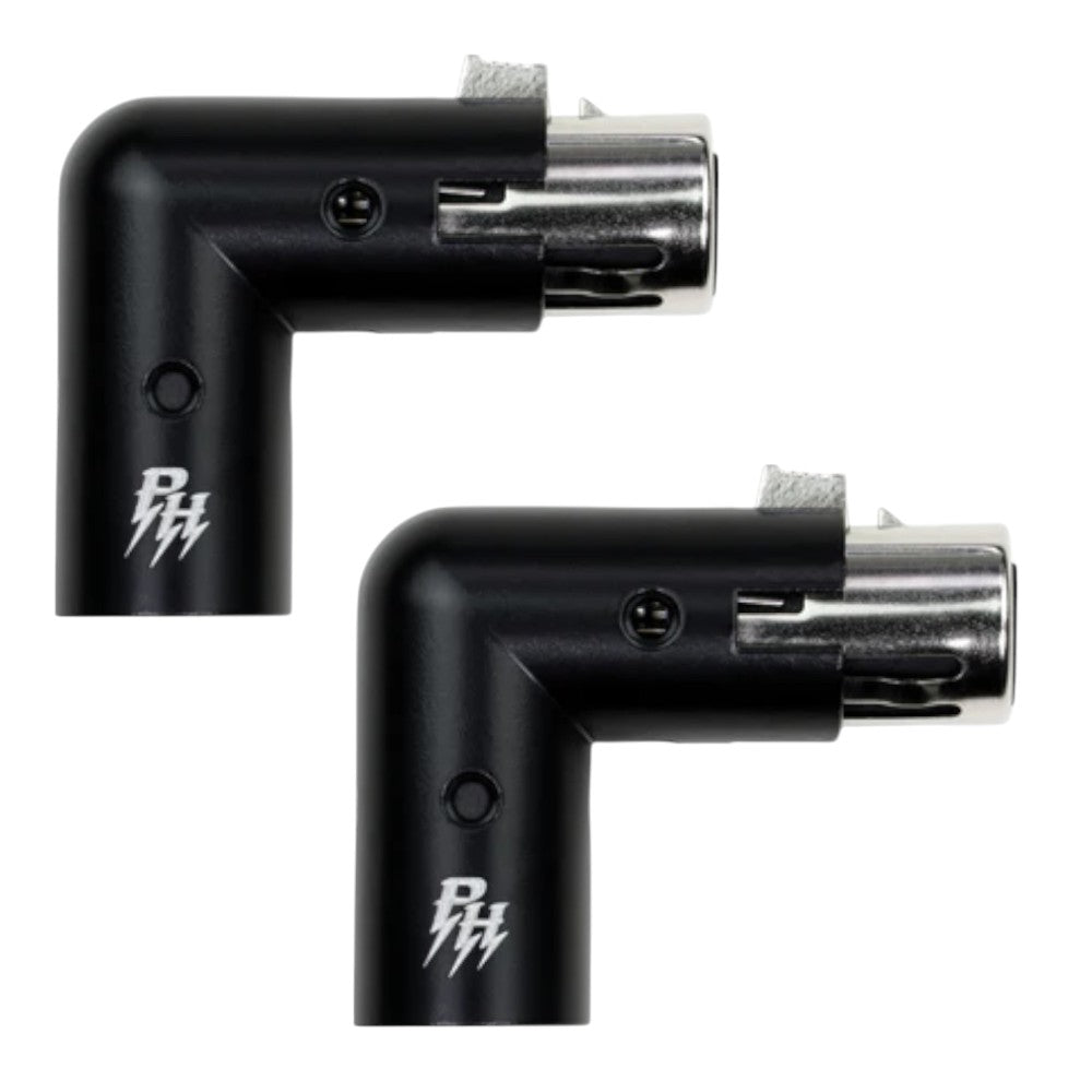 Pig Hog PA-XMRTXF Right Angle XLR Adapter, 2 Pack