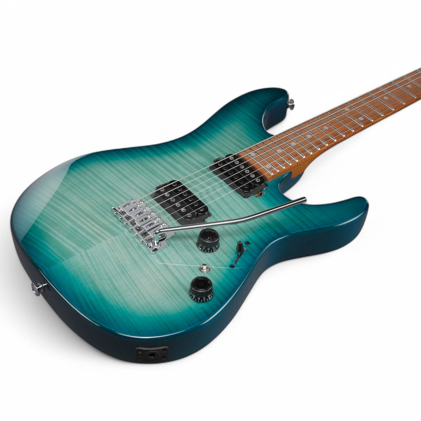 Ibanez (AZ24S1FTXB) AZ Standard Electric Guitar - Transparent Turquoise Burst, Open Box [USED-MINT]