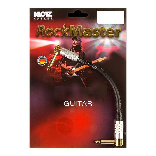 Klotz MJPC30 RockMaster Signature Series M Jabbs Low-Capacitance Pedal Patch Cable, 30cm 1FT, RA-RA