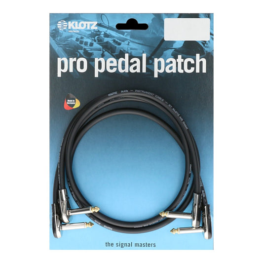 Klotz KPK0.15FF Pro Pedal Patch Pancake Connector Patch Cables 15cm 6IN 2-Pack, RA-RA
