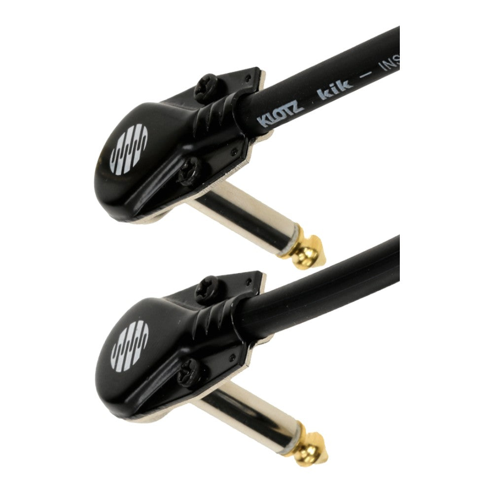 Klotz KPK0.15FF Pro Pedal Patch Pancake Connector Patch Cables 15cm 6IN 2-Pack, RA-RA