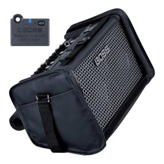 BOSS CUBE Street II Bundle Battery Powered Stereo Amplifier with Case and Bluetooth Adapter