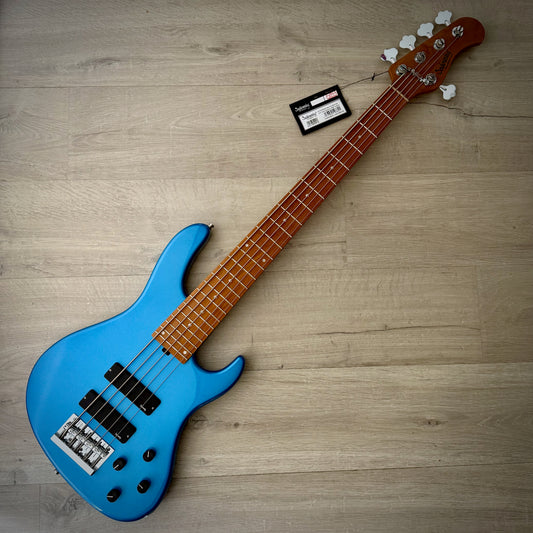 Sadowsky MetroExpress 24-Fret Modern Bass, Roasted Maple Fingerboard, 5-String - Solid Ocean Blue Metallic High Polish (2025), SMX24MS5 J2M OKU FR